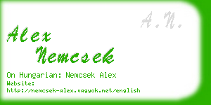 alex nemcsek business card